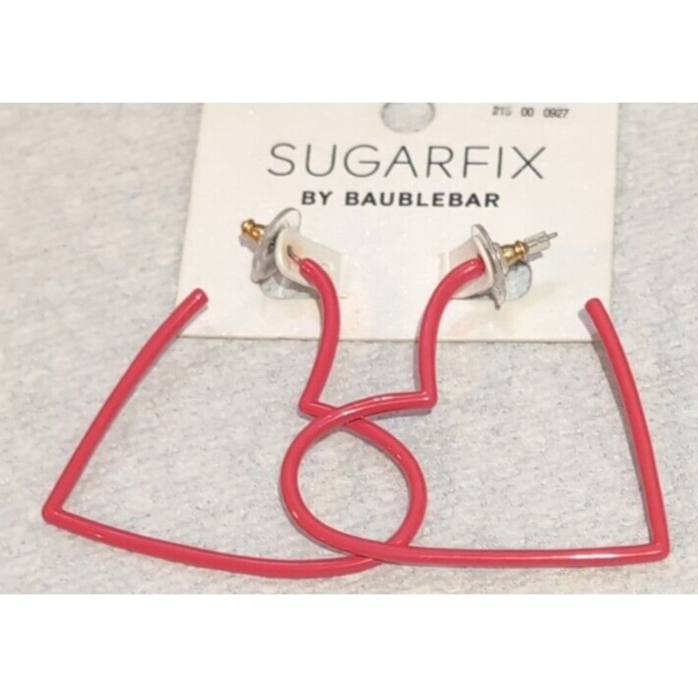 Sugarfix by Baublebar Red Heart Earrings NWT